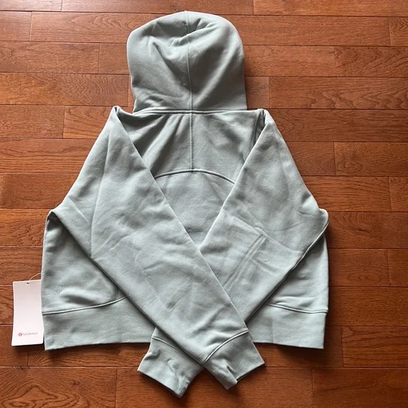 💙LULULEMON LOUNGEFUL CROPPED HOODIE/JACKET-SILVER BLUE-14💙 - Picture 5 of 13